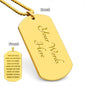 Love Pray Obey | Engraved Dog Tag Necklace