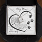 Dog Mom Paw Print Heart | Forever Love Necklace