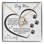 Dog Mom Paw Print Heart | Forever Love Necklace