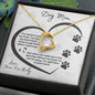 Dog Mom Paw Print Heart | Forever Love Necklace
