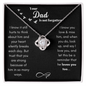 Not Forgotten Love Knot Necklace Black Card