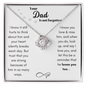 Not Forgotten Love Knot Necklace White Card