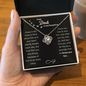 Not Forgotten Love Knot Necklace Black Card