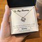 To My Mommy Love Knot Necklace