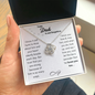 Not Forgotten Love Knot Necklace White Card