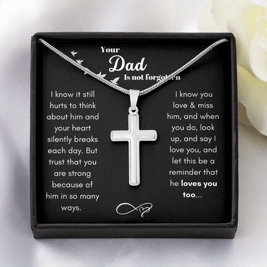 Not Forgotten Stainless Steel Cross Necklace