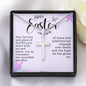 Happy Easter Joy & Peace | Stainless Steel Cross Necklace