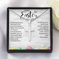 Happy Easter Filled with Love | Stainless Steel Cross Necklace
