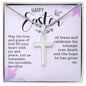 Happy Easter Joy & Peace | Stainless Steel Cross Necklace