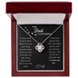 Not Forgotten Love Knot Necklace Black Card