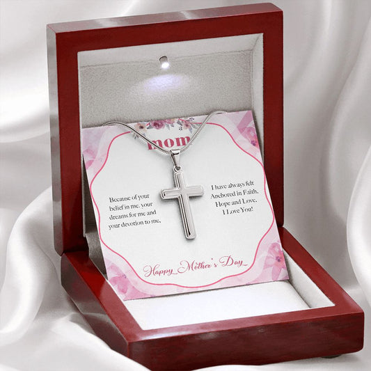 Anchored in Faith | Stainless Steel Cross Necklace