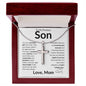 Son You Are a Precious Gift | Stainless Steel Cross