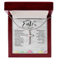 Happy Easter Filled with Love | Stainless Steel Cross Necklace