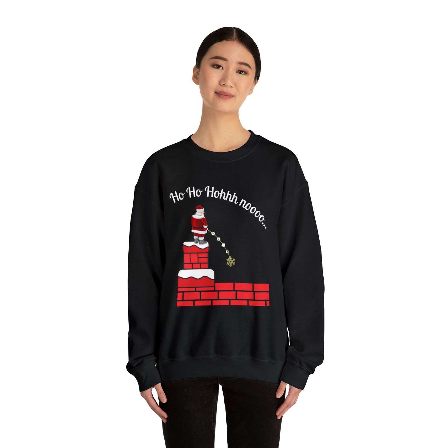 Ho Ho Hooooo No Unisex Funny Crewneck Sweatshirt, Holiday Shirt, Ugly Christmas Shirt, Holiday Gift