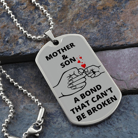 A Bond That Can't Be Broken | Dog Tag Mom & Son