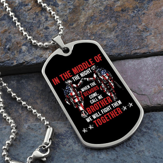 In The Middle of the Night | Dog Tag (Red, White & Blue Design)