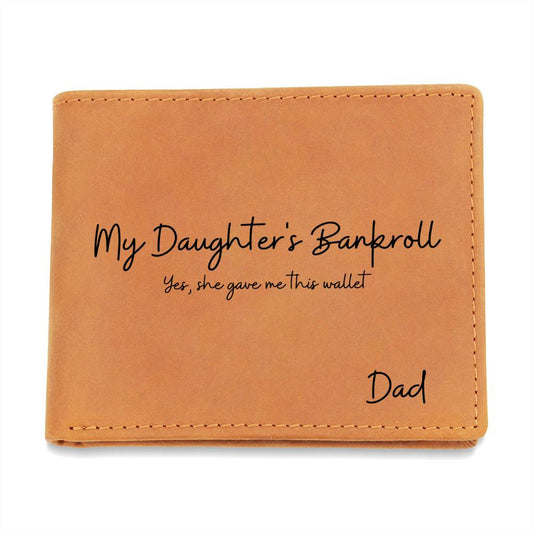 Personalized My Daughter's Bankroll | Graphic Leather Wallet