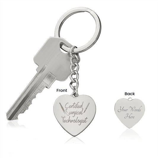 CST Personalized | Engraved Heart Key Chain