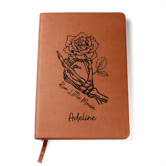 Personalized Run Little Mouse Leather Journal, Haunting Adeline Notebook, Dark Romance Merch