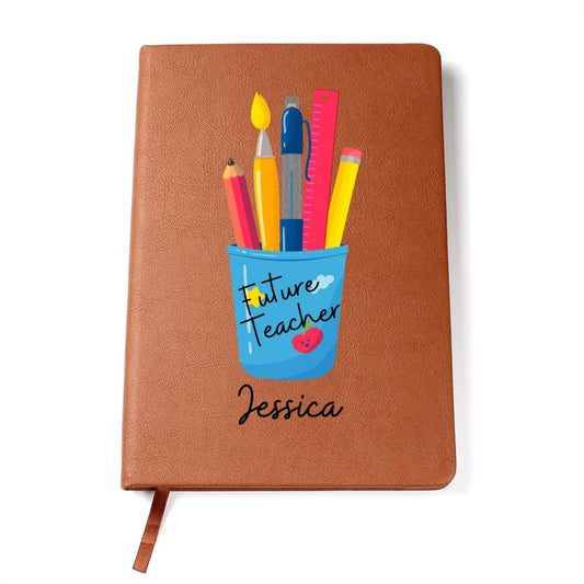 Future Teacher | Colorful Pencil CaseDesign Leather Journal