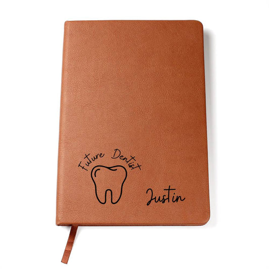 Personalized Future Dentist Leather Journal
