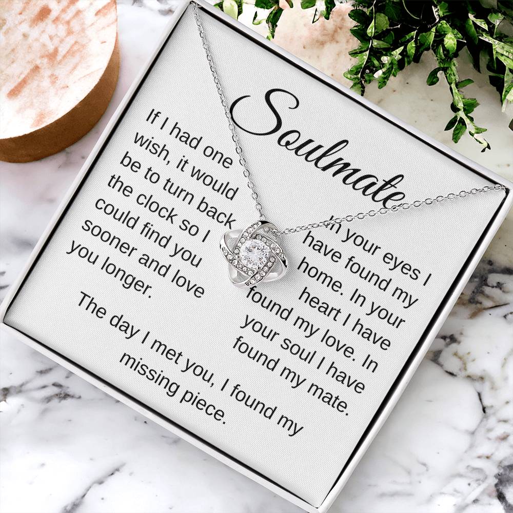 Soulmate You Are The Missing Piece | Love Knot Necklace