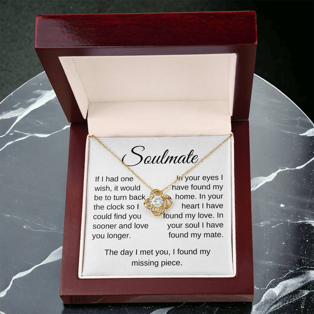 Soulmate You Are The Missing Piece | Love Knot Necklace