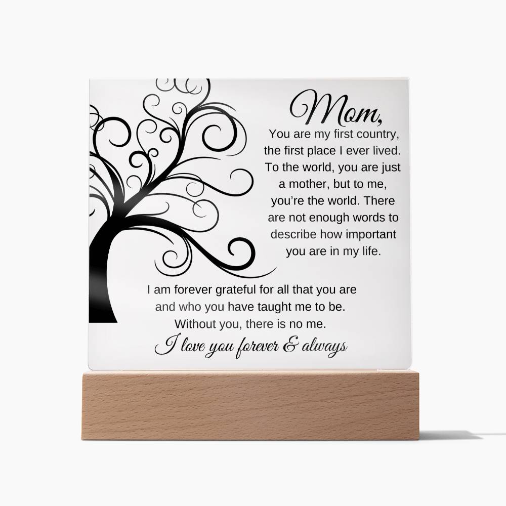 To Me You Are The World | Square Acrylic Plaque