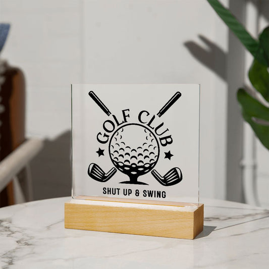 Golf club light up acrylic sign father's day gift