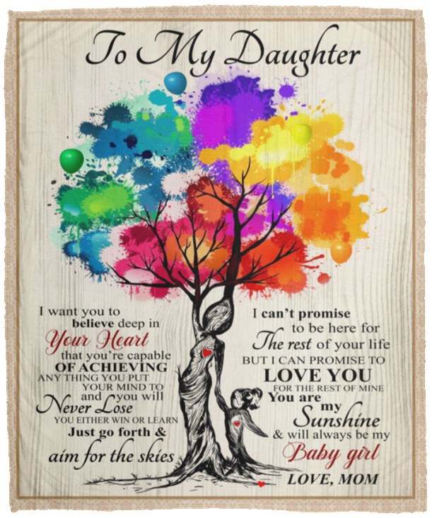 To My Daughter Love Tree | Cozy Fleece Blanket