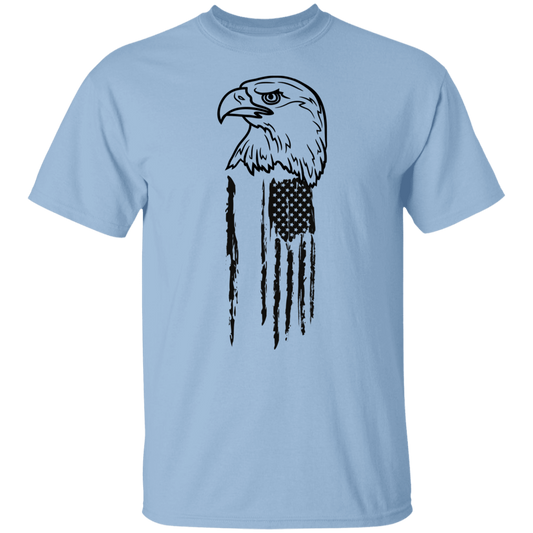 Distressed Side Eagle Black | T-Shirt