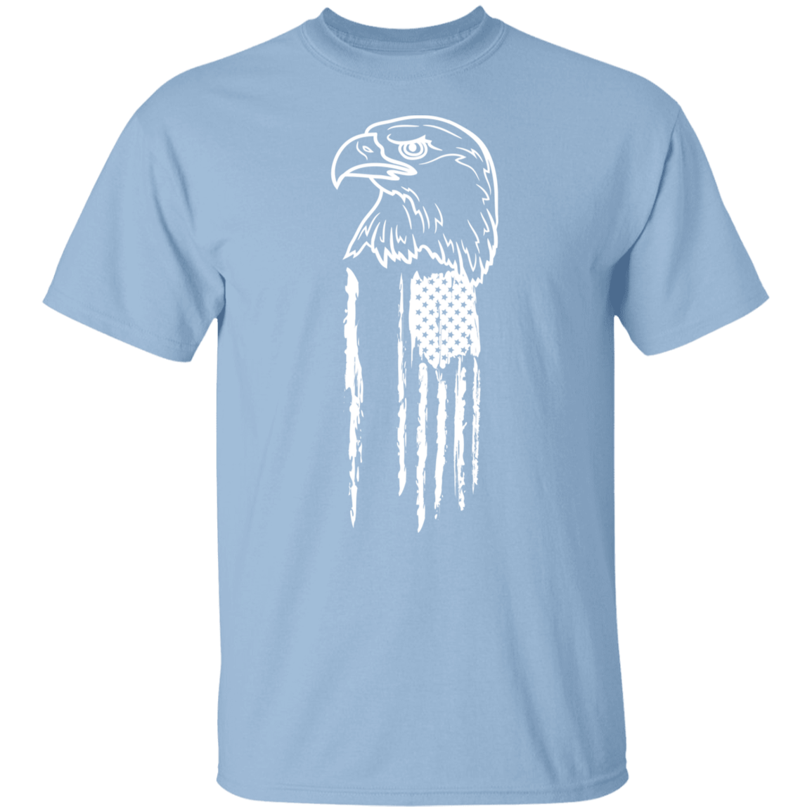 Distressed Side Eagle White | T-Shirt