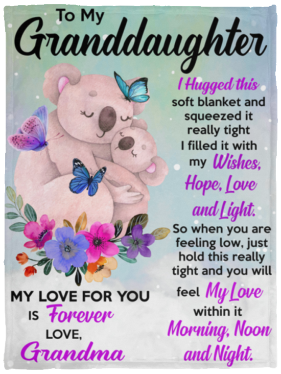 To My Granddaughter Koalas | Cozy Plush Fleece Blanket