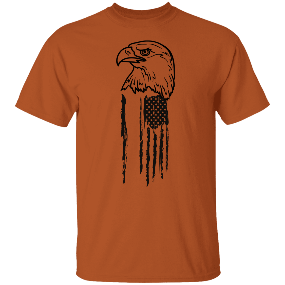 Distressed Side Eagle Black | T-Shirt
