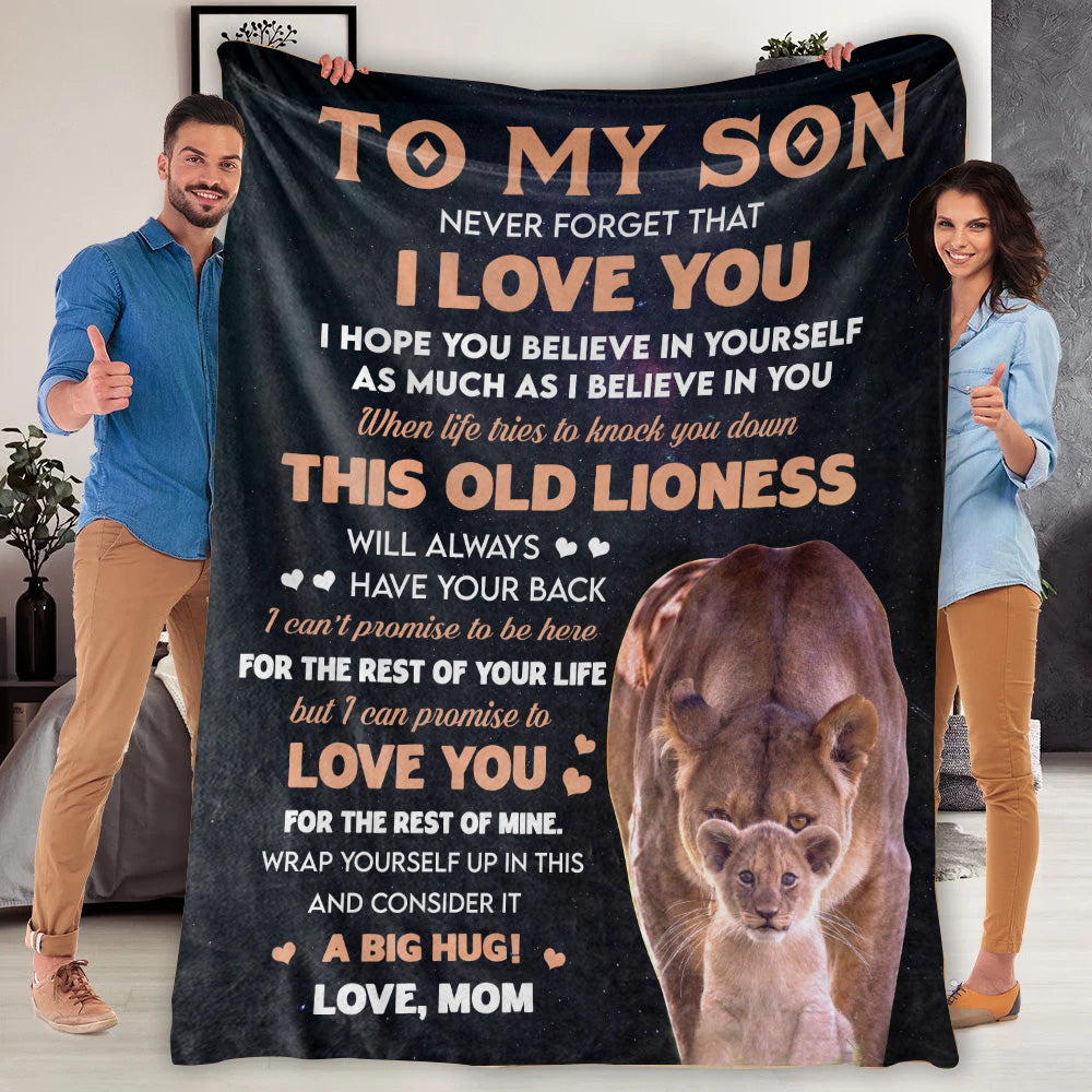 To My Son, Love Mom | Plush Fleece Blanket