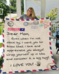 Dear Mom Personalized Airmail I Love You | Cozy Plush Fleece Blanket