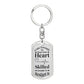 Cute Enough | Dog Tag Keychain Gray & Black