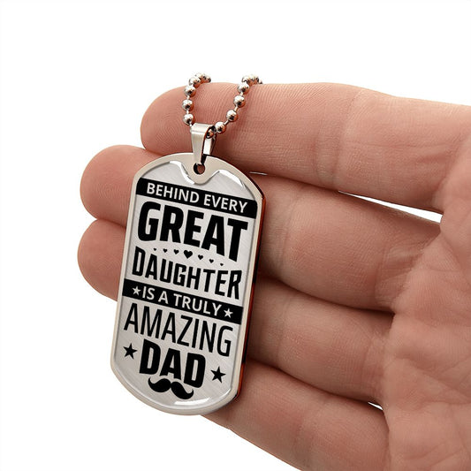 Amazing Dad | Dog Tag Necklace