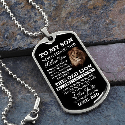 To My Son I Promise | Dog Tag Necklace