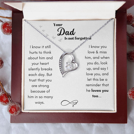 Not Forgotten Forever Necklace White Card