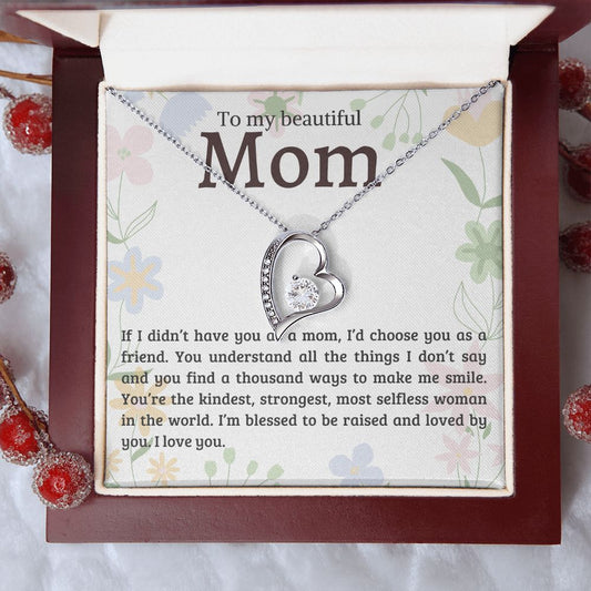 To My Beautiful Mom | Forever Love Necklace