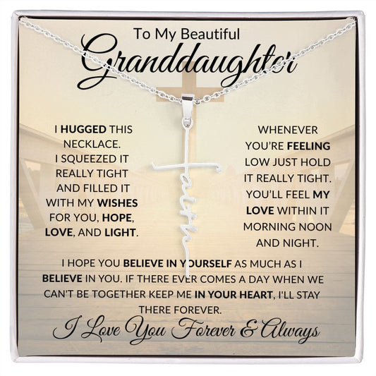 Granddaughter I Love You Forever | Faith Necklace