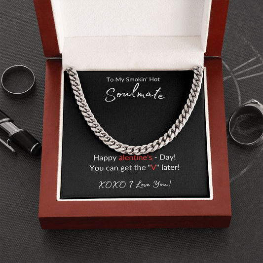 Soulmate "The V" | Cuban Link Chain (Black Card)