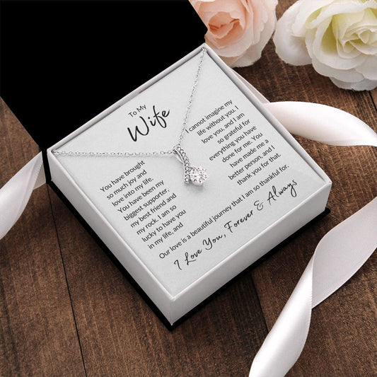 Wife Our Love is a Beautiful Journey | Alluring Beauty Necklace