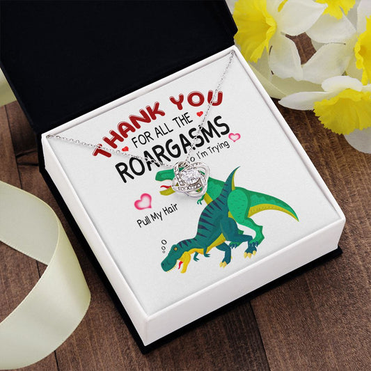 T Rex Thank you | Love Knot Necklace