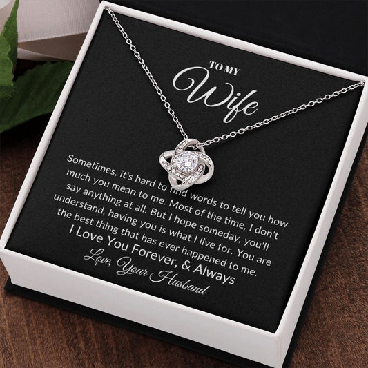 To My Wife Love Your Husband | Love knot Necklace