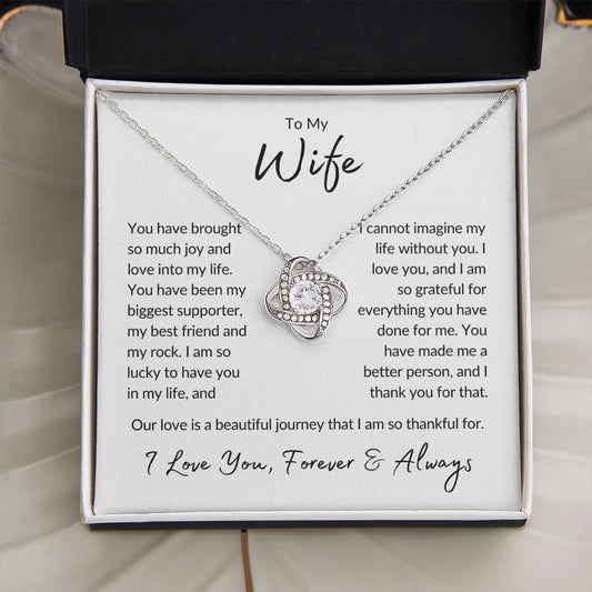 Wife Our Love is a Beautiful Journey | Love Knot Necklace