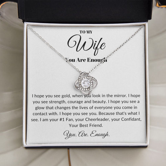 You Are Enough Wife | Love Knot Necklace