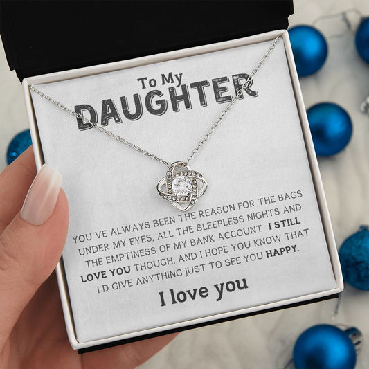 I'd Give Anything Daughter | Love Knot Necklace