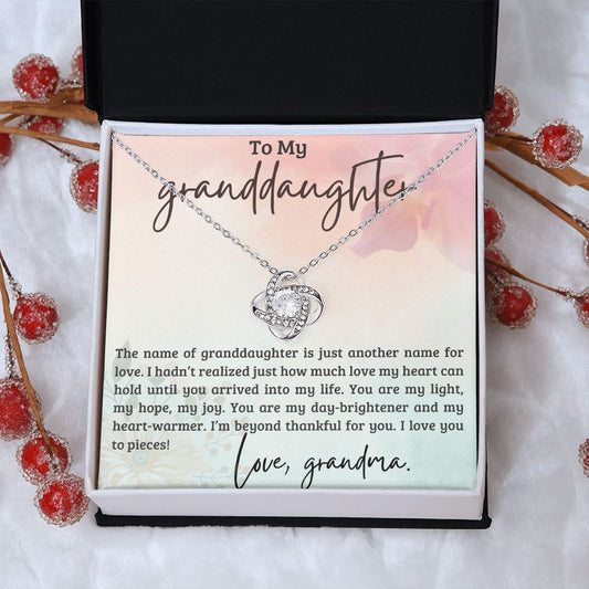 My Light, My Hope, My Joy Granddaughter | Love Knot Necklace